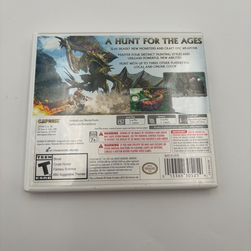 Monster Hunter Generations Nintendo 3DS Capcom Action RPG CIB CTR-P-BXXE - Picture 3 of 6